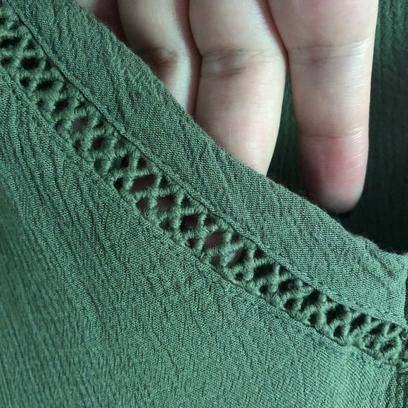 Buffalo David Bitton Plus Size Army Green Short Sleeve Top - Picture 4 of 8